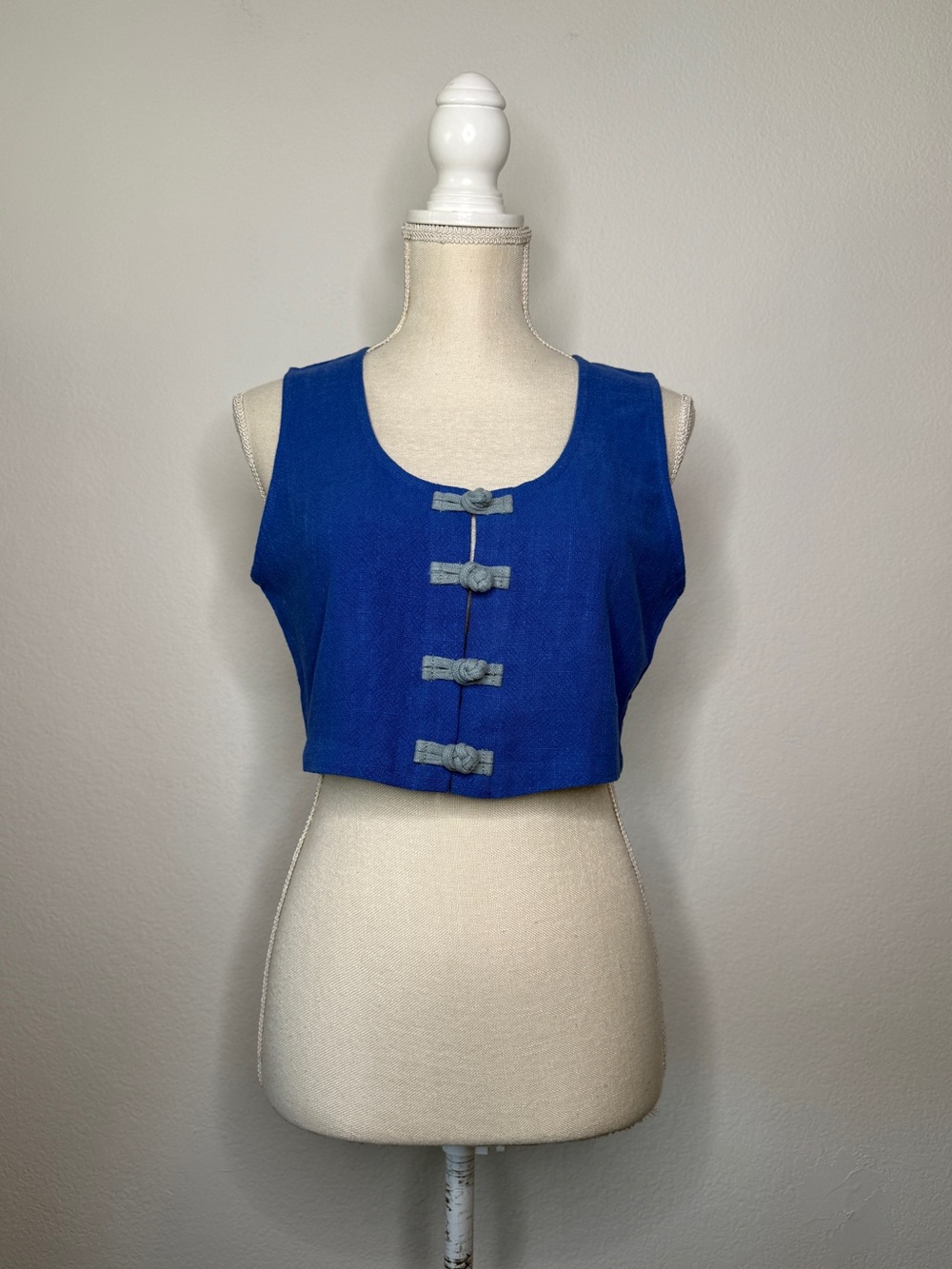 Fashion Brand Company Penelope Gazin Blue Knot Vest Top Size S